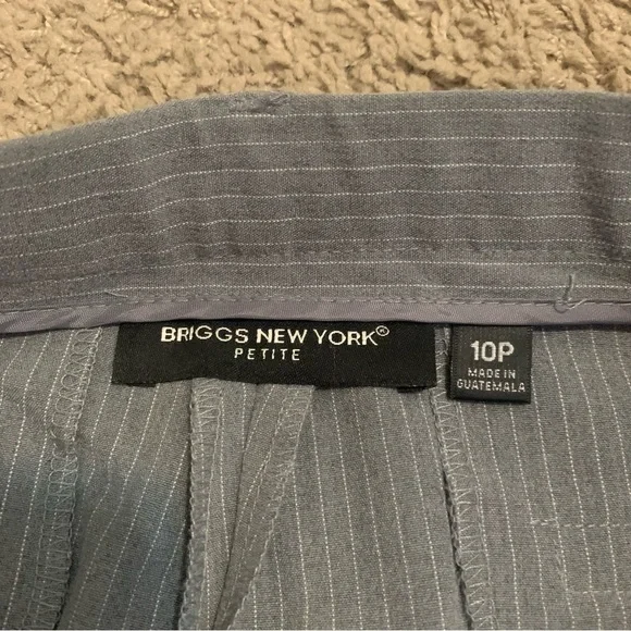 NWT Briggs New York Petite Pinstripe Pants 10P - Picture 3 of 10